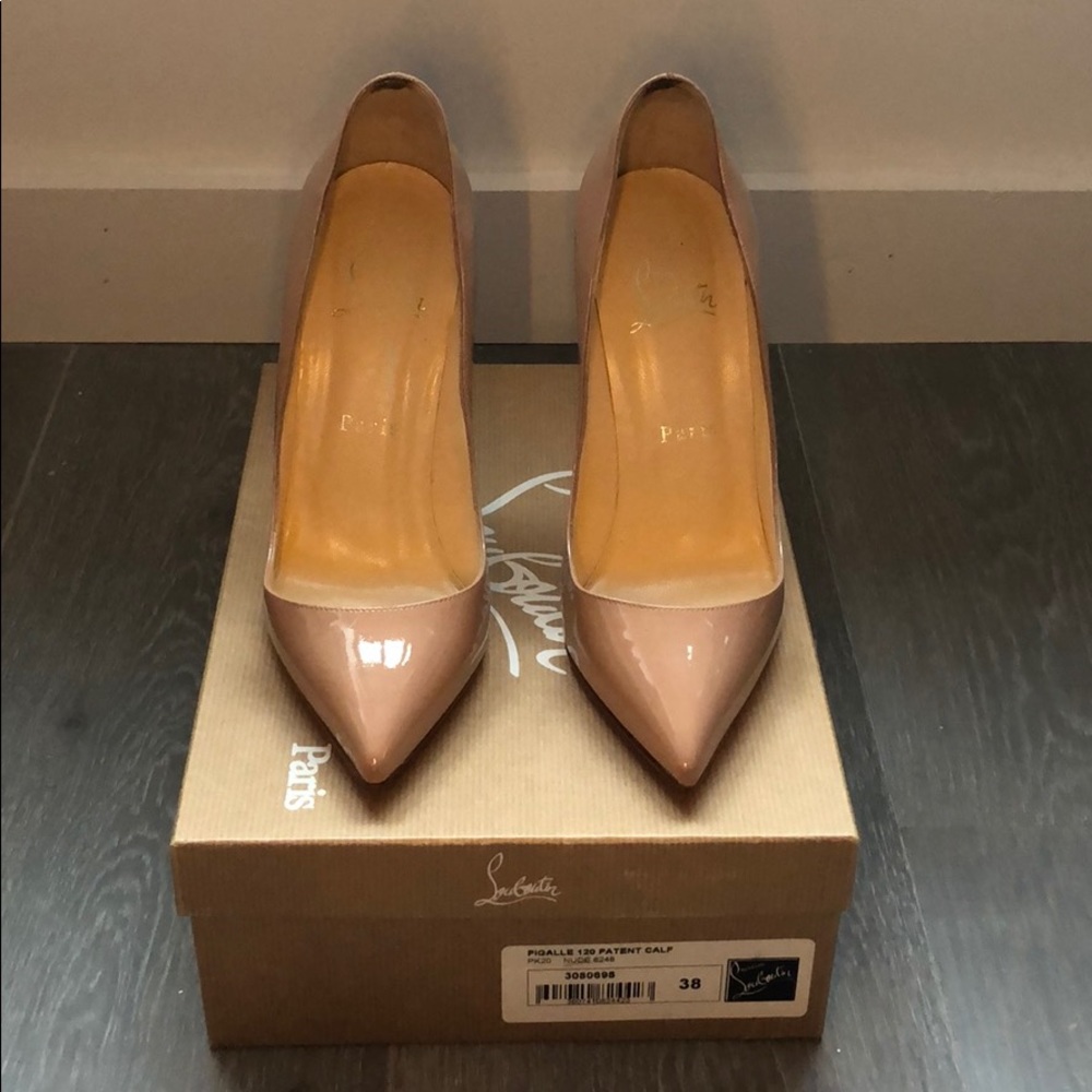 Christian Louboutin Pigalle 120 Patent Calf 38